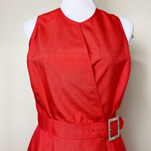 Vintage Isaac Mizrahi 100% Silk Red Wrap D… - Picture 5 of 15